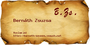Bernáth Zsuzsa névjegykártya